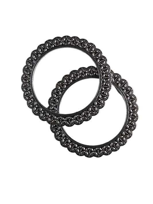 Oxidized Flower Kada